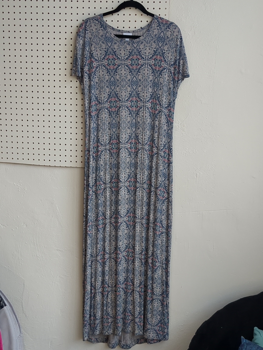 LuLaRoe Blue Patterned Maxi Dress